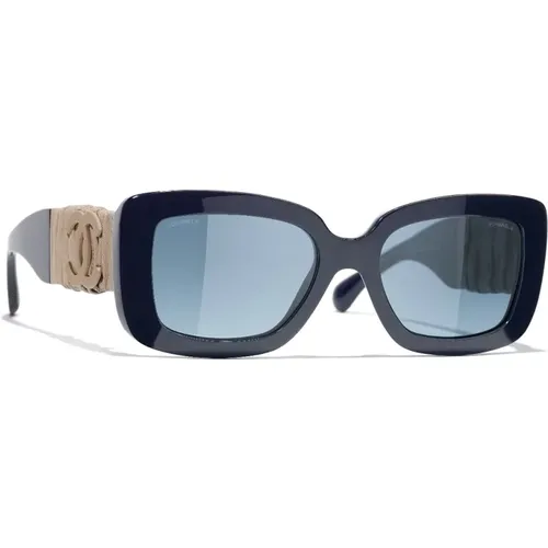 Blaue Sonnenbrille mit Zubehör - Chanel - Modalova