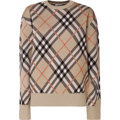 Kaschmir Rundhals Pullover Vintage Check - Burberry - Modalova