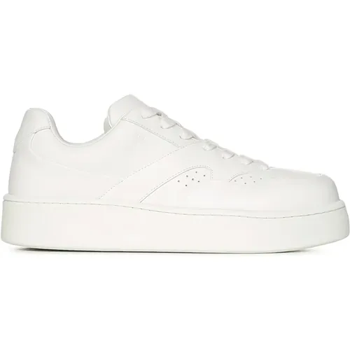 Weiße Leder Low Top Sneakers - Jil Sander - Modalova