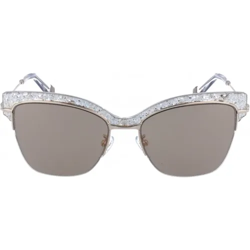 Iconic Mirror Lens Sunglasses , female, Sizes: 54 MM - Furla - Modalova