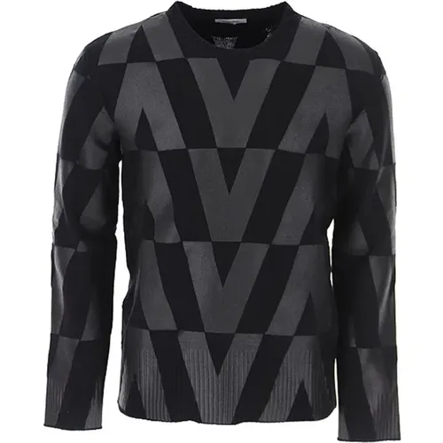 Woll-Logo-Sweatshirt mit Vlogo-Detail , Herren, Größe: S - Valentino - Modalova
