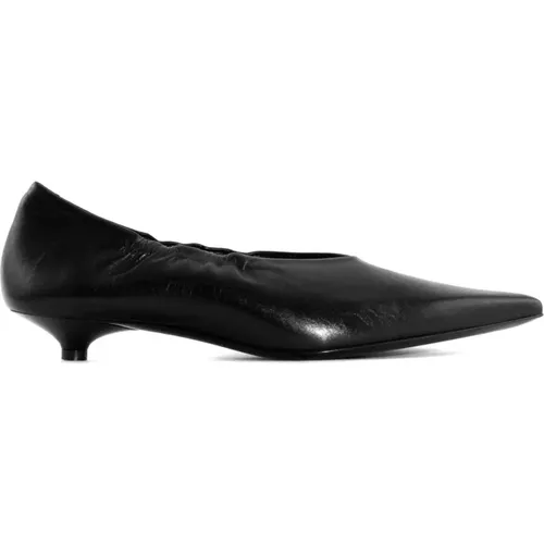 Schwarze Lederpumps 2cm Absatz , Damen, Größe: 36 EU - Guglielmo Rotta - Modalova