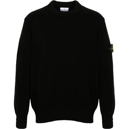 Schwarze Pullover für Männer , Herren, Größe: XL - Stone Island - Modalova