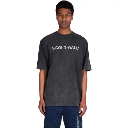 Baumwoll-Jersey Regular Fit T-Shirt , Herren, Größe: S - A-Cold-Wall - Modalova