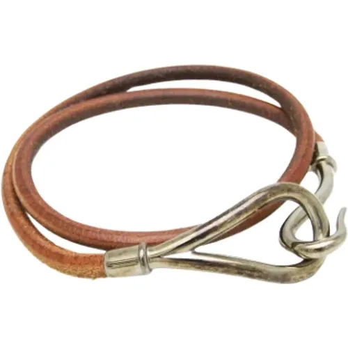 Pre-owned Leather bracelets , female, Sizes: ONE SIZE - Hermès Vintage - Modalova