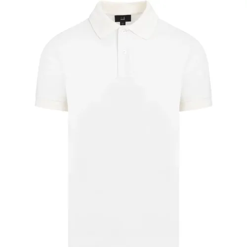 Weißes Baumwoll-Poloshirt , Herren, Größe: M - Dunhill - Modalova