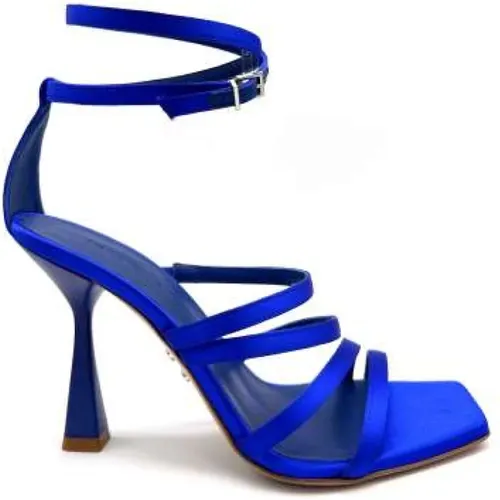 Satin High Heel Sandals , female, Sizes: 7 UK, 4 UK, 5 UK, 6 UK, 3 UK - Sergio Levantesi - Modalova
