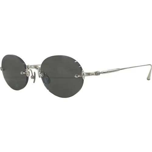 Palladium White/Grey Sunglasses , unisex, Sizes: 47 MM - Matsuda - Modalova