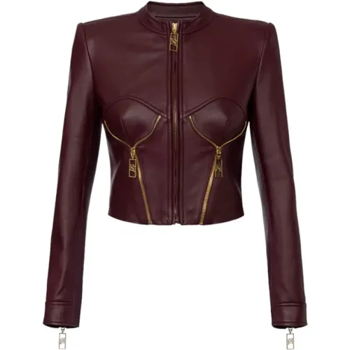 Lederjacke Elisabetta Franchi - Elisabetta Franchi - Modalova