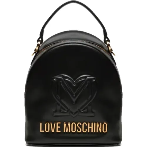 Backpack with Front Logo , female, Sizes: ONE SIZE - Love Moschino - Modalova