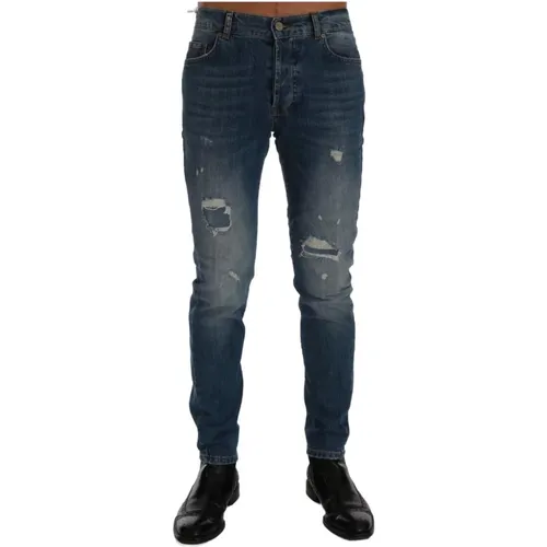 Wash Slim Fit Jeans , male, Sizes: W34 - Frankie Morello - Modalova