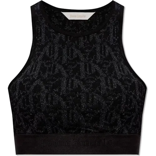 Top mit Logo , Damen, Größe: XS - Palm Angels - Modalova