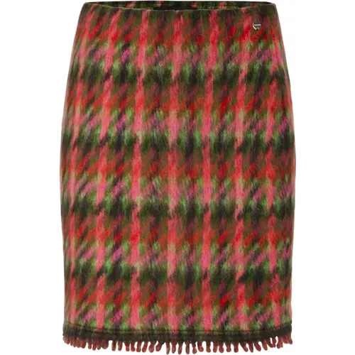 Knitted Check Mini Skirt , female, Sizes: M - Marc Cain - Modalova