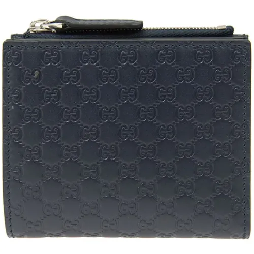 Leather Bifold Wallet with Zipper , male, Sizes: ONE SIZE - Gucci - Modalova