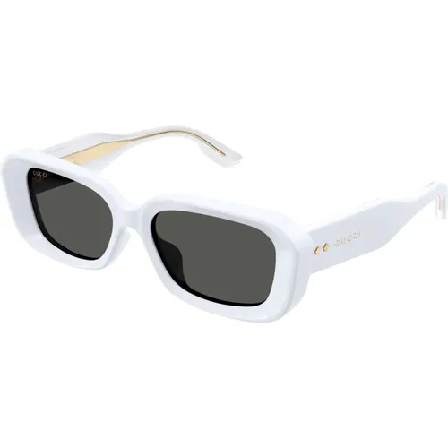 Weiß/Graue Sonnenbrille GG1531SK,Schwarze/Graue Sonnenbrille,Havana/Grüne Sonnenbrille - Gucci - Modalova