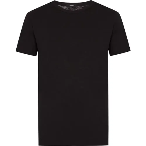 Rundhalsausschnitt T-Shirt , Herren, Größe: L - Theory - Modalova
