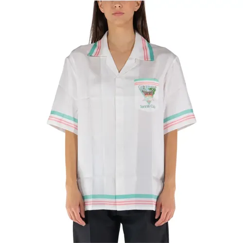 Cuban Collar Shirt , female, Sizes: M - Casablanca - Modalova