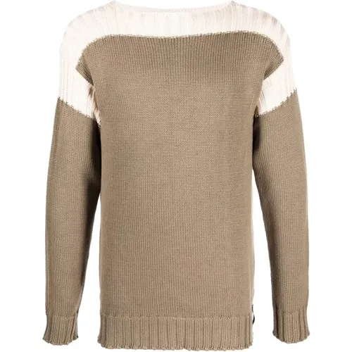 Knitted Drop Shoulder Sweater , male, Sizes: L - Fendi - Modalova