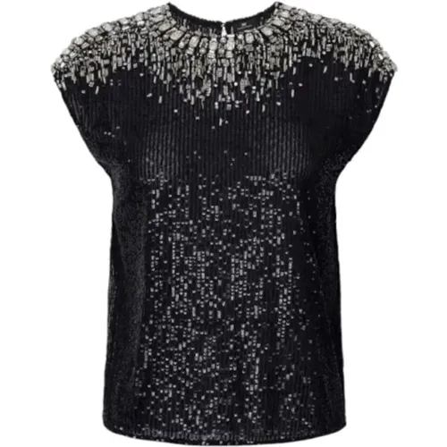 Embroidered Shirt , female, Sizes: M, S, L - Elisabetta Franchi - Modalova