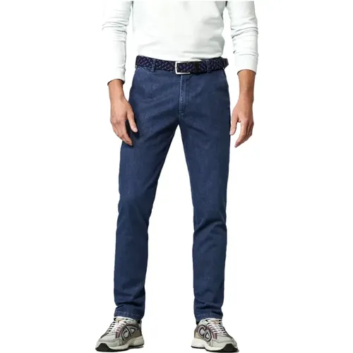 Coolmax Denim Travel Chino Oslo , male, Sizes: W44 L32 - Meyer - Modalova