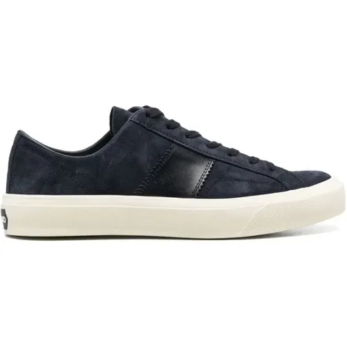 Cream Low Top Sneakers for Men , male, Sizes: 5 UK, 7 UK, 7 1/2 UK, 6 1/2 UK, 5 1/2 UK, 6 UK - Tom Ford - Modalova