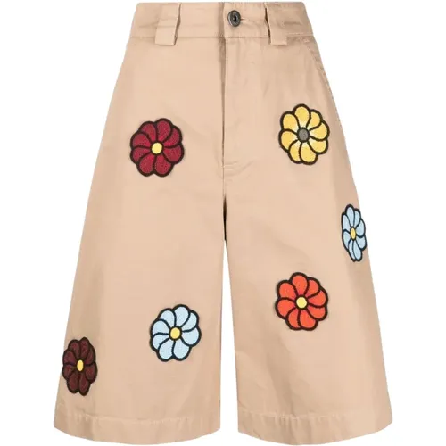Blumenbestickte Shorts - Moncler - Modalova