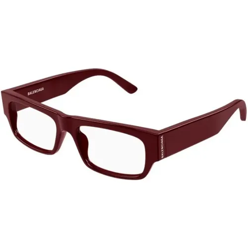 Burgundy Frame Stylish Glasses , unisex, Sizes: 53 MM - Balenciaga - Modalova