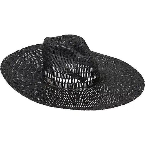 Textile Paper Logo Plaque Hat , female, Sizes: 58 CM, 59 CM - Emporio Armani - Modalova