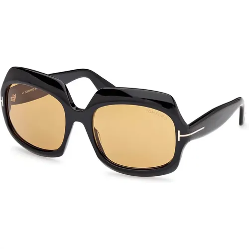Azetat-Sonnenbrille für Frauen , Damen, Größe: 60 MM - Tom Ford - Modalova