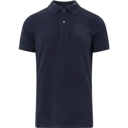 Blau Ss24 Herren T-Shirt mit Logo-Stickerei , Herren, Größe: XL - Tom Ford - Modalova