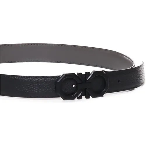 Calfskin Gancini Belt Italy , male, Sizes: 85 CM, 95 CM, 90 CM, 105 CM, 110 CM, 100 CM - Salvatore Ferragamo - Modalova