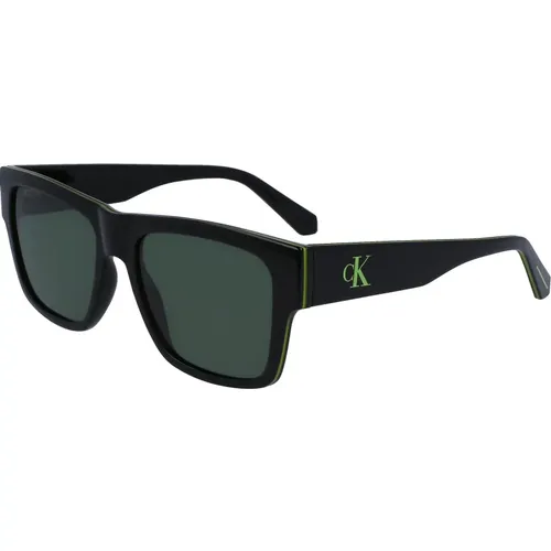 Square Sunglasses with Green Lens , male, Sizes: ONE SIZE - Calvin Klein - Modalova