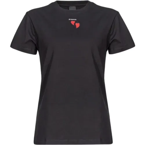 Schwarze T-Shirts und Polos , Damen, Größe: XL - pinko - Modalova