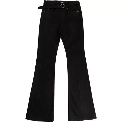 Damen Baumwollhose Flare-Stil , Damen, Größe: 2XS - pinko - Modalova