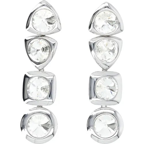Crystal Drop Earrings - Silver Jewelry , female, Sizes: ONE SIZE - Area - Modalova
