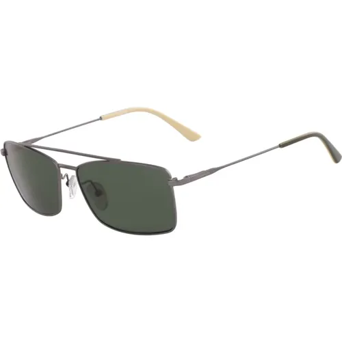 Gunmetal Green Sonnenbrille CK18117S-008,Braune Matte Sonnenbrille Ck18117S-201 - Calvin Klein - Modalova