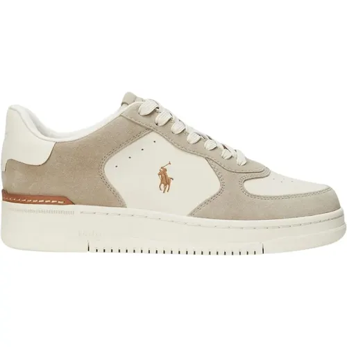 Court Leder und Wildleder Sneakers , Herren, Größe: 40 EU - Polo Ralph Lauren - Modalova