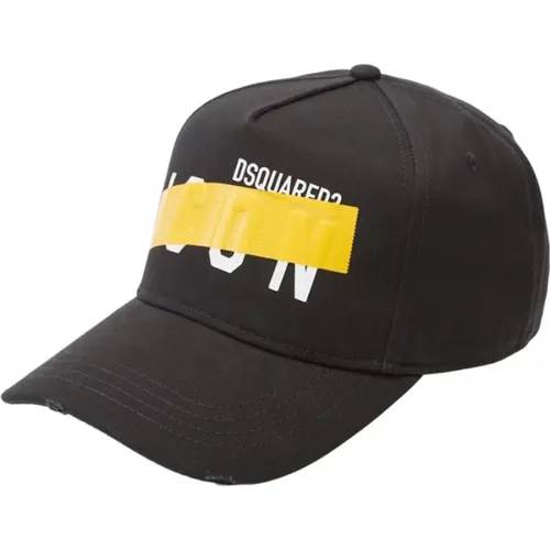 Tape Logo Baseball Cap , male, Sizes: ONE SIZE - Dsquared2 - Modalova