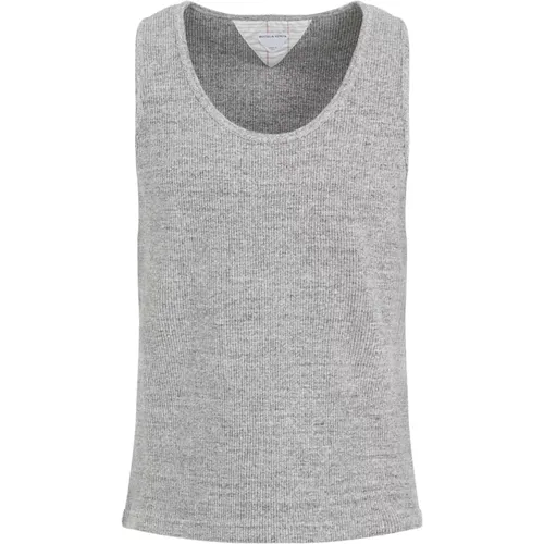 Ribbed Tank Top Light Grey Melange , male, Sizes: M - Bottega Veneta - Modalova