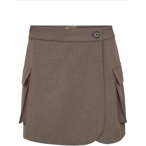 Wrap Pocket Skort in Walnut , female, Sizes: M, XL - Co'Couture - Modalova