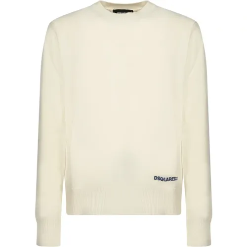 Weiße Strickware Pullover Aw24 , Herren, Größe: M - Dsquared2 - Modalova