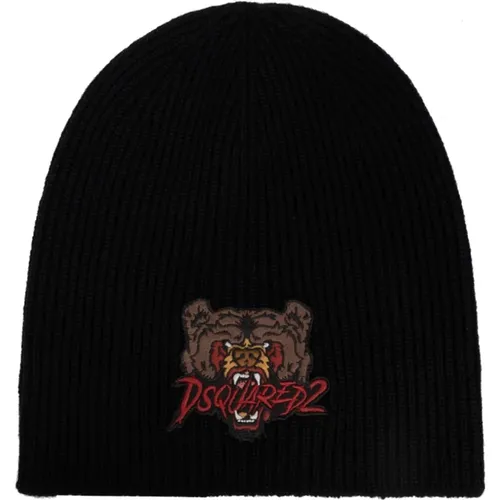 Woolen hat , male, Sizes: ONE SIZE - Dsquared2 - Modalova