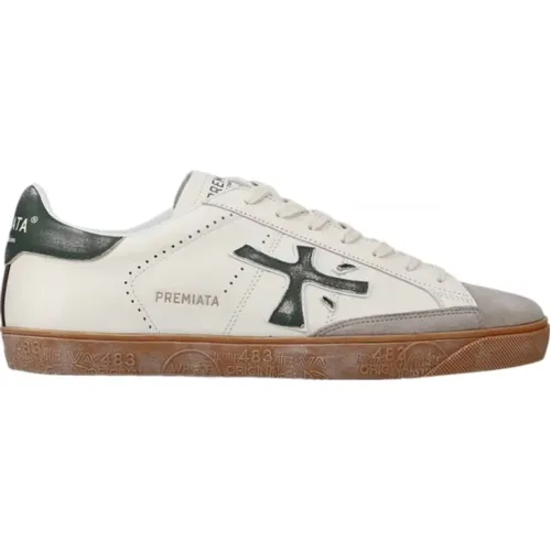 Steven Logo Grüne Sneakers , Herren, Größe: 43 EU - Premiata - Modalova