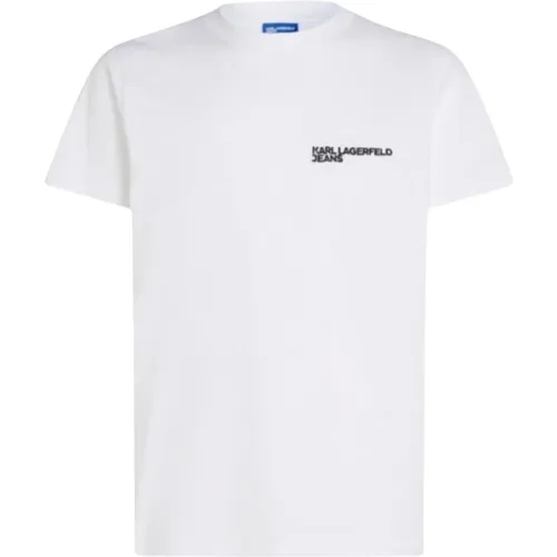 Herren Slim Fit Kurzarm T-Shirt , Herren, Größe: XL - Karl Lagerfeld - Modalova