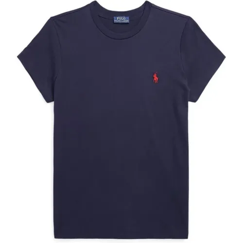 Blaues Polo-Shirt mit Pony-Logo , Damen, Größe: XL - Ralph Lauren - Modalova