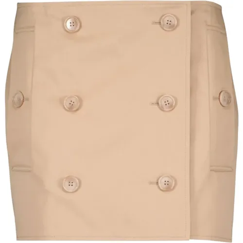 Short trench in cotton gabardine , female, Sizes: 3XS, 2XS - Burberry - Modalova