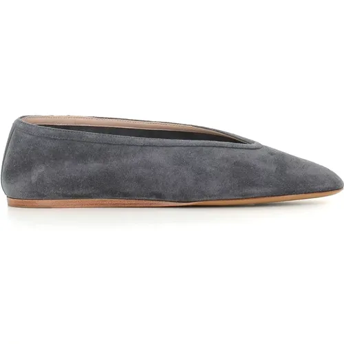 Antracite Suede Ballerina Flat Shoes , female, Sizes: 5 UK - Le Monde Beryl - Modalova