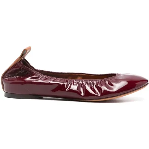 Burgundy Ballerina Schuhe , Damen, Größe: 38 EU - Lanvin - Modalova