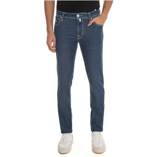 Leonardozip Denim Jeans mit Anpassbaren Buchstaben , Herren, Größe: W32 - Tramarossa - Modalova