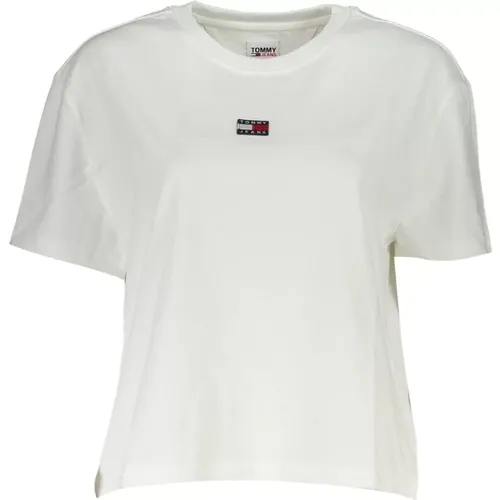 Weißes Baumwoll-Oberteil T-Shirt - Tommy Hilfiger - Modalova